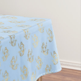 Blue Gold Meerjungfrau Thema Baby Dusche Geburtsta Tischdecke