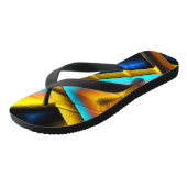 Blue-Gold-Metallic-Muster 33 Badesandalen (Schrägansicht)