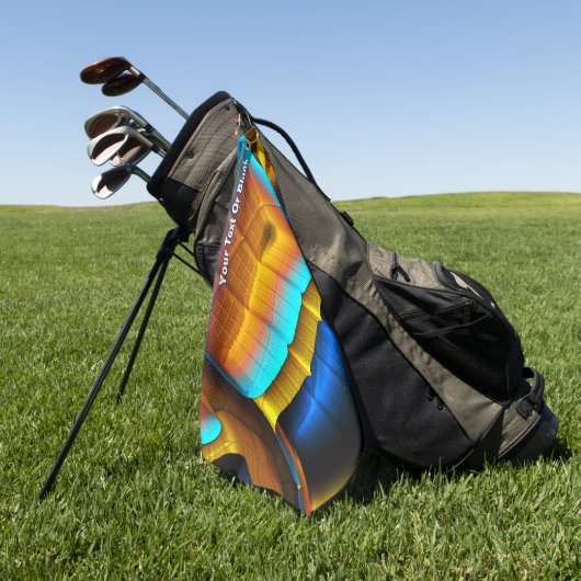 Blue-Gold-Metallic-Muster 33 Golfhandtuch (Gras)