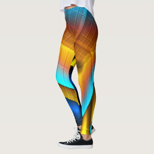 Blue-Gold-Metallic-Muster 33 Leggings (Links)