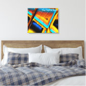 Blue-Gold-Metallic-Muster 33 Leinwanddruck (Insitu (Schlafzimmer))