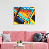 Blue-Gold-Metallic-Muster 33 Leinwanddruck (Insitu (Wohnzimmer))