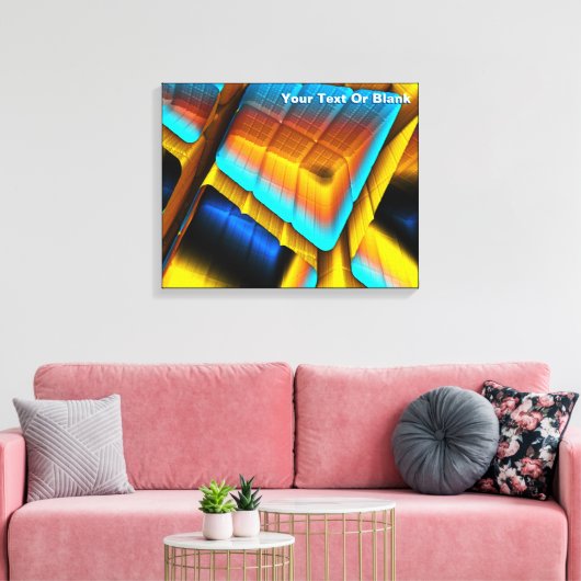 Blue-Gold-Metallic-Muster 33 Leinwanddruck (Insitu (Wohnzimmer))