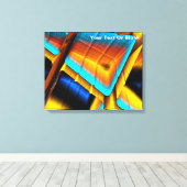 Blue-Gold-Metallic-Muster 33 Leinwanddruck (Insitu (Holzboden))