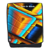 Blue-Gold-Metallic-Muster 33 Rucksack (Vorderseite)