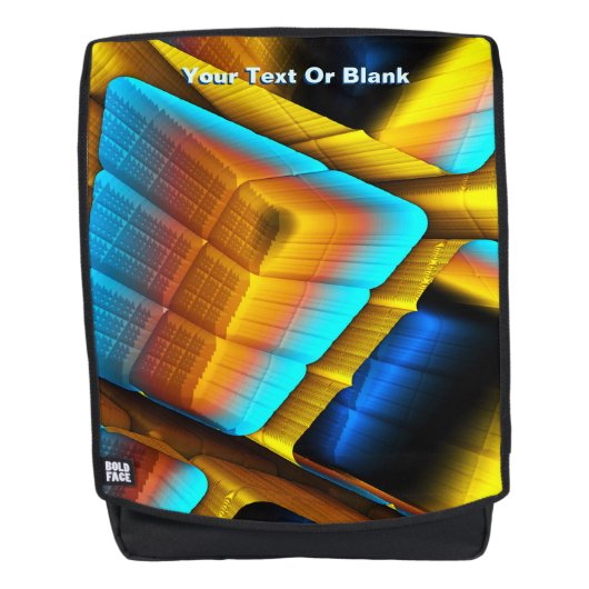 Blue-Gold-Metallic-Muster 33 Rucksack (Vorderseite)