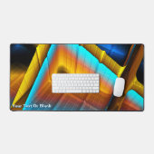 Blue-Gold-Metallic-Muster 33 Schreibtischunterlage (Tastatur & Maus)