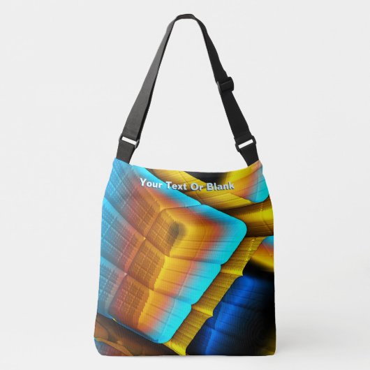 Blue-Gold-Metallic-Muster 33 Tragetaschen Mit Langen Trägern (Vorderseite)