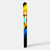 Blue-Gold Metallic Pattern 33 Case-Mate iPhone Hülle (Rückseite / Links)