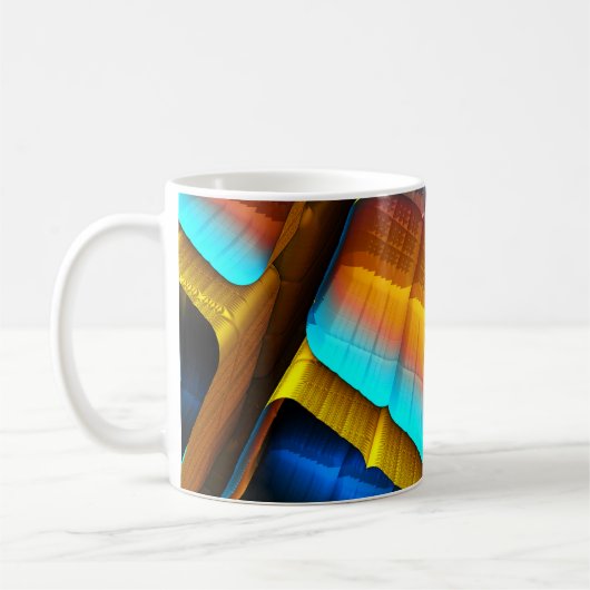 Blue-Gold Metallic Pattern 33 Kaffeetasse (Links)