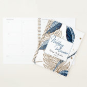Blue Gold Moderne florale Elegante Hochzeit Planer (Anzeige)