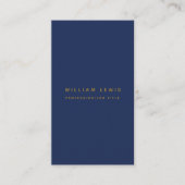 Blue Gold Moderne Minimalistische QR Code Social M Visitenkarte (Vorderseite)