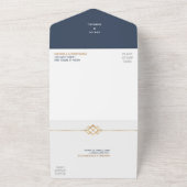 Blue Gold Modernes Foto All In One Einladung (Außenbereich)