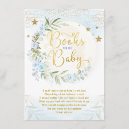 Blue Gold Moon & Stars Grünbücher für Baby Begleitkarte