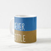 Blue & Gold Motivierend Angebot NIE EINSTELLEN Kaffeetasse (Vorderseite Links)