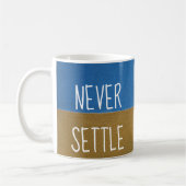 Blue & Gold Motivierend Angebot NIE EINSTELLEN Kaffeetasse (Links)
