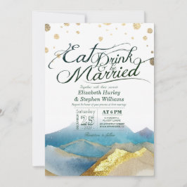 Blue Gold Mountains essen Drink & Sei Verheiratet  Einladung