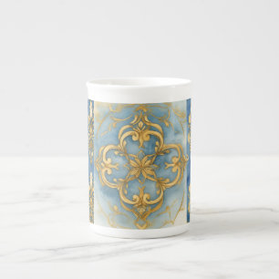 Blue Gold Mozaik Art, Vintager Stil, Tasse