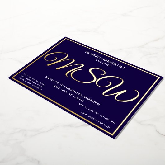 Blue Gold MSW Abschluss Folieneinladung (Gedreht)