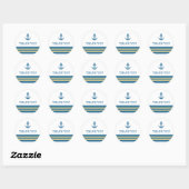 Blue Gold Nautical Anchor Danke Stickers (Blatt)