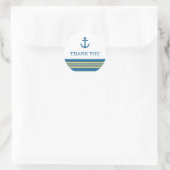 Blue Gold Nautical Anchor Danke Stickers (Tasche)