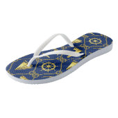 Blue Gold Nautical Badesandalen (Schrägansicht)