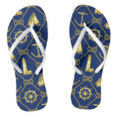 Blue Gold Nautical Badesandalen (Fußbett)