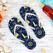 Blue Gold Nautical Badesandalen