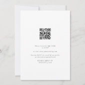 Blue Gold Navy All in 1 Budget QR Code Hochzeit Einladung (Rückseite)