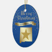 Blue Gold New Mexico Keramikornament (Links)