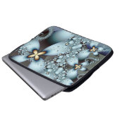 Blue Gold Niedlich Abstrakt Laptopschutzhülle (Vorne Knopf)