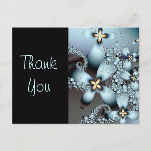 Blue Gold Niedlich Abstrakt Postkarte (Vorderseite)