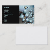 Blue Gold Niedlich Abstrakt Visitenkarte (Vorne/Hinten)