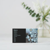 Blue Gold Niedlich Abstrakt Visitenkarte (Stehend Vorderseite)