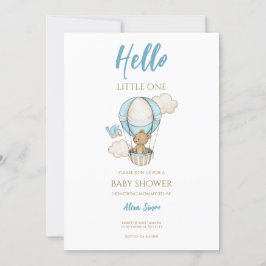 Blue Gold Niedlich Baby Boy Dusche Einladung