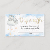 Blue Gold niedliche Babyelefant-Gewinnkarten Begleitkarte (Vorderseite)