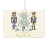 Blue Gold Nutcrackers Frohe Weihnachten Autolufterfrischer (Vorderseite)