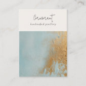 Blue Gold Oil Paint Texture Blank Juwelier Display Visitenkarte (Vorderseite)