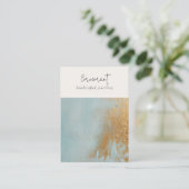 Blue Gold Oil Paint Texture Blank Juwelier Display Visitenkarte (Stehend Vorderseite)