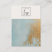 Blue Gold Oil Paint Texture Logo Blank Juwelen Visitenkarte (Vorderseite)