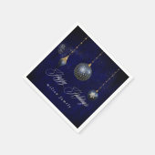 Blue Gold Ornament New Orleans Serviette (Ecke)