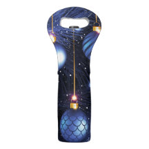 Blue Gold Ornamente Tasche