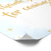 Blue Gold Over the Moon Baby Danke, dass du gekomm Poster (Ecke)