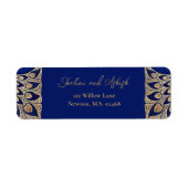 Blue Gold Peacock Indian Wedding (Vorne)