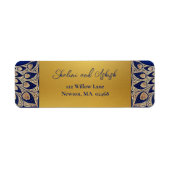 Blue Gold Peacock Indian Wedding (Vorne)