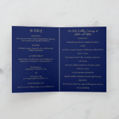 Blue Gold Peacock Indian Wedding Details, Programm (Innenseite)