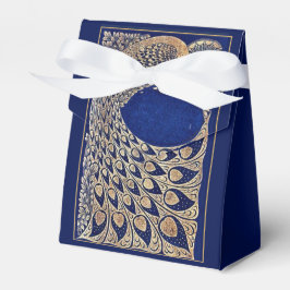 Blue Gold Peacock Jugendstil-Gastgeschenk Hochzeit Geschenkschachtel