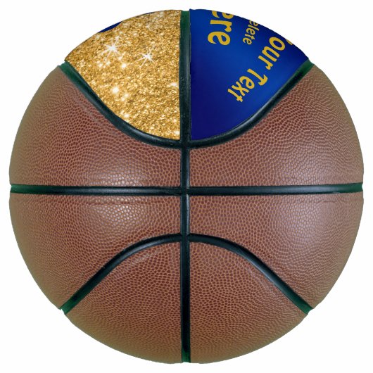 Blue, Gold Personalisiert Basketball Ball for Girl (Rechts)