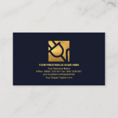 Blue Gold Pfeile Gold Power Stecker Elektriker Visitenkarte (Rückseite)