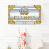Blue Gold Prince Baby Duschbanner Banner (Insitu)